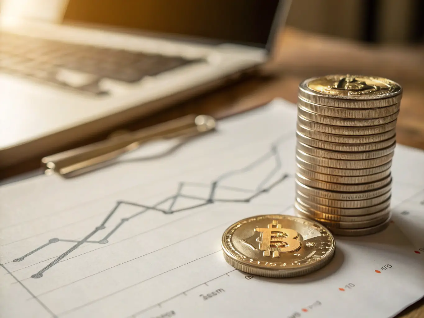 A close-up shot of a British Pound Sterling symbol with upward-trending graph lines in the background, representing GrowthUKUno's focus on financial growth and investment in UK businesses.